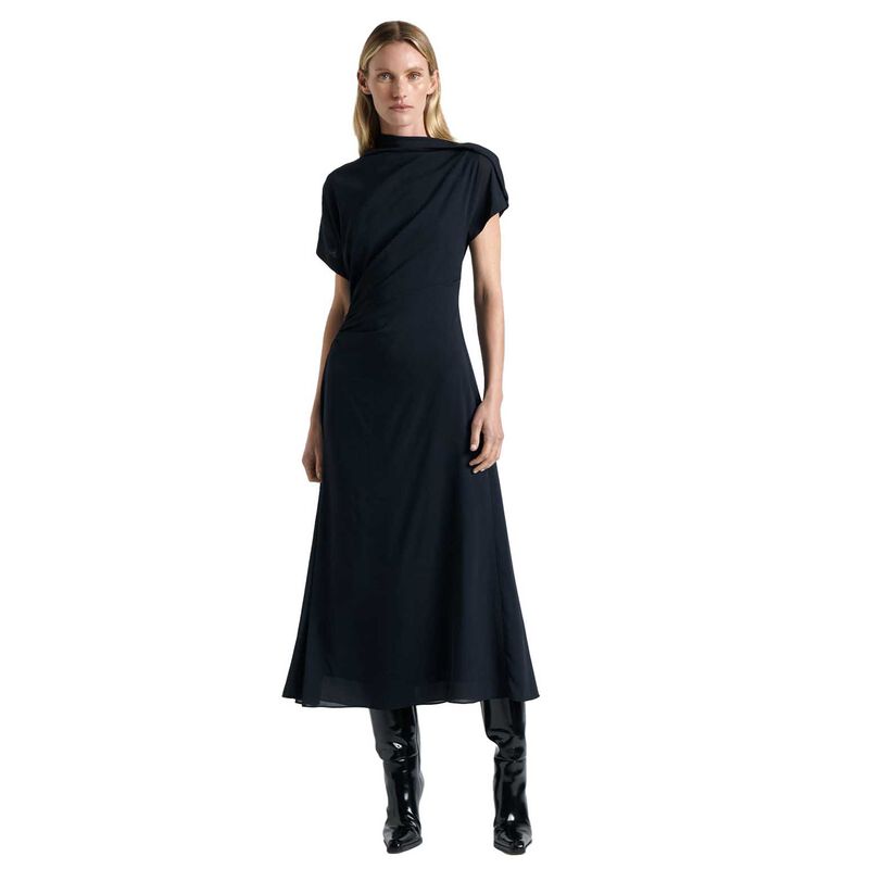 Cue Draped Fold Neck Midi Dress image number 0